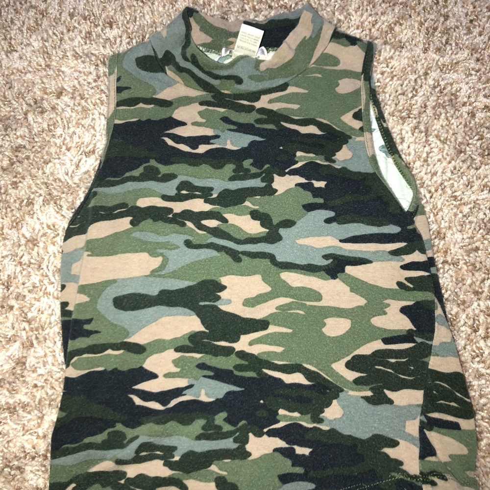 TURTLENECK CAMO CROP TOP  3 for $11 BUNDLE DEAL